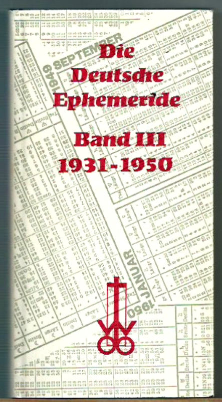Die Deutsche Ephemeride Bnd. III