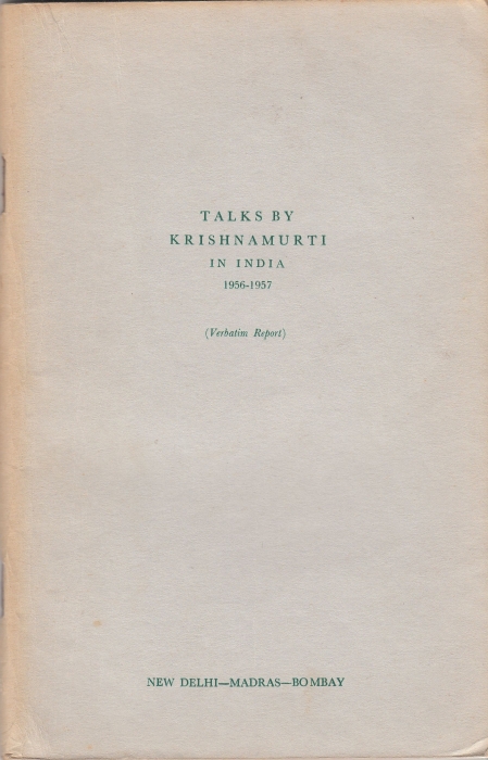Krishnamurti, J. Talks by Krishnamurti in India ( 4 vols)
