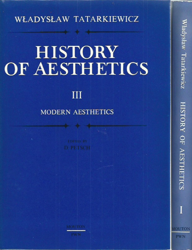 Tatarkiewicz, Wladyslaw History of Aesthetics 3 vols set.