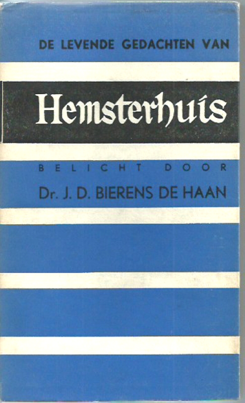 Bierens de Haan, Dr.J.D. de Levende gedachten van Hemsterhuis