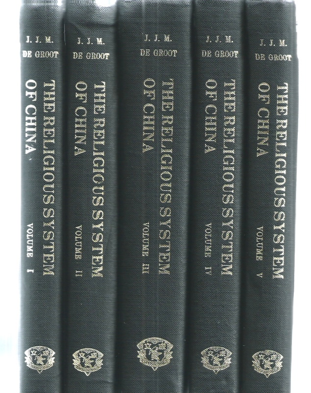 Groot, J.J.M. de The Religious System of China 5 vols