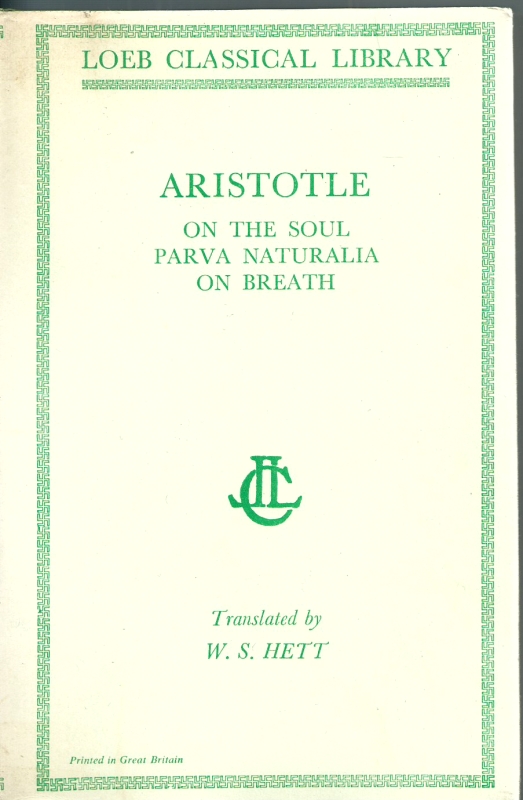 Aristotle On the Soul Parva Naturalia on Breath
