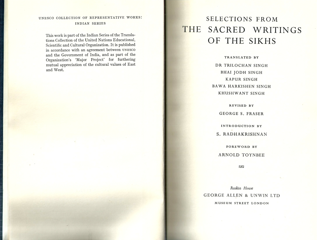 Singh, T & B & K Selections from the Sacred Writings of the Sikhs
