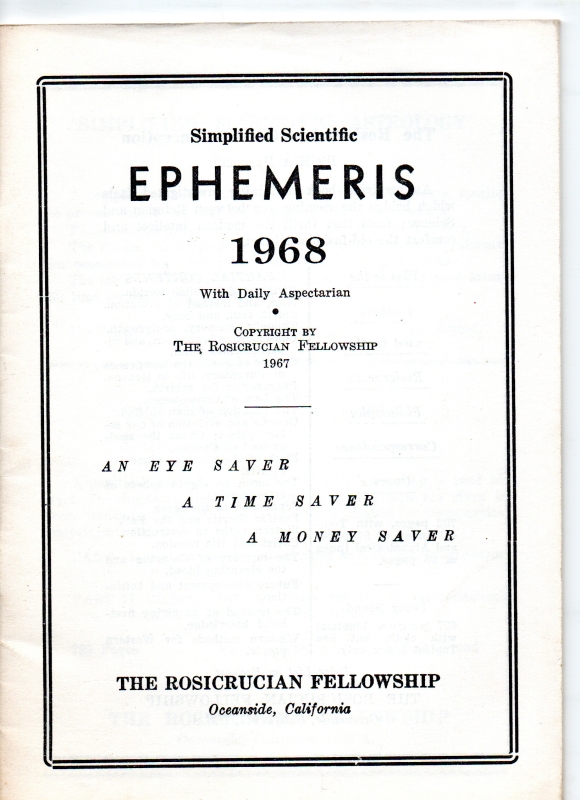 Simplified Scientific Ephemeris