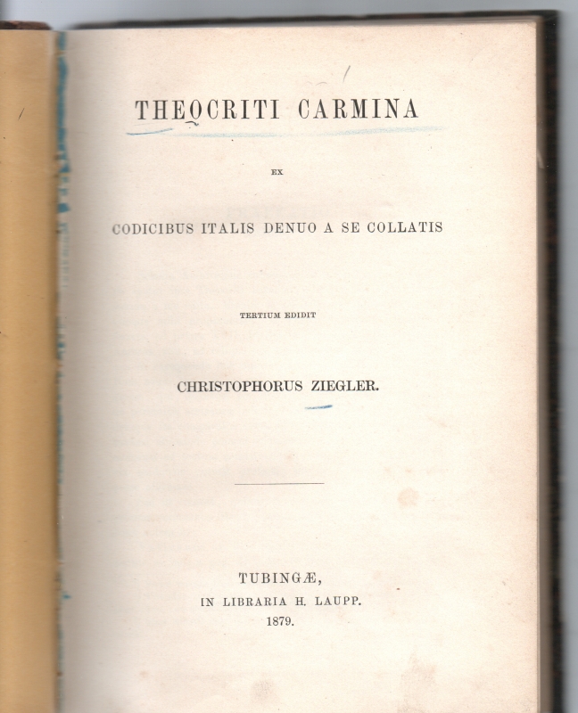 Ziegler, Christophorus Theocriti Carmina