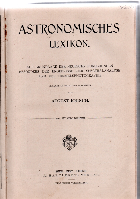 Kirsch, August Astronomisches Lexikon