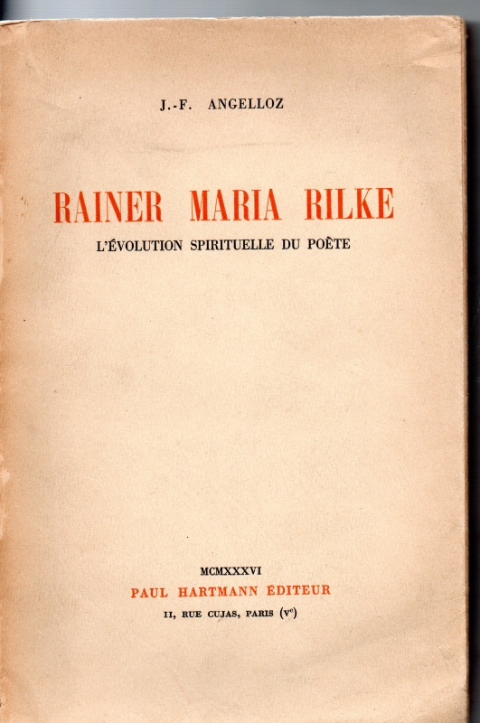 Angelloz, J.F. Rainer Maria Rilke