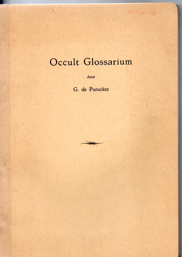 Purucker, G. de Occult Glossarium