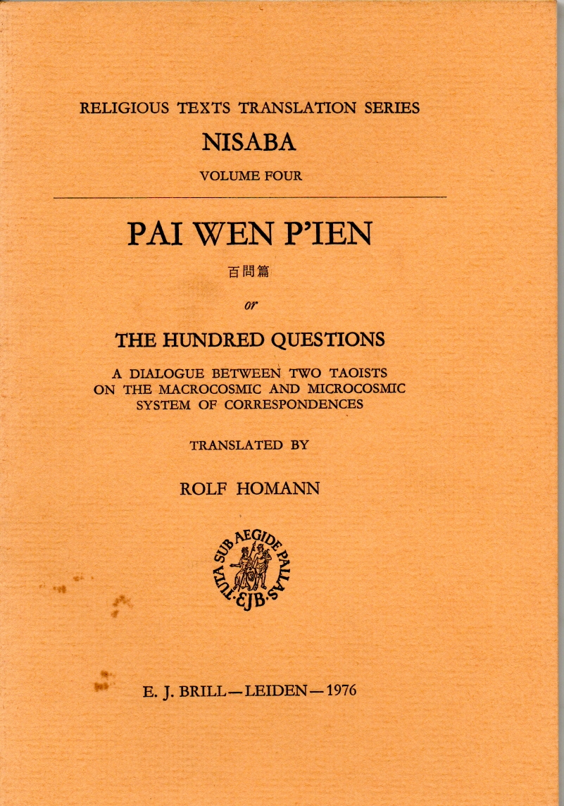 Homann (Transl.), Rolff PAI WEN P' ien or the hundred questions