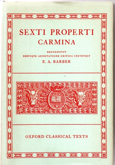 Barber, E.A. Sexti Properti Carmina