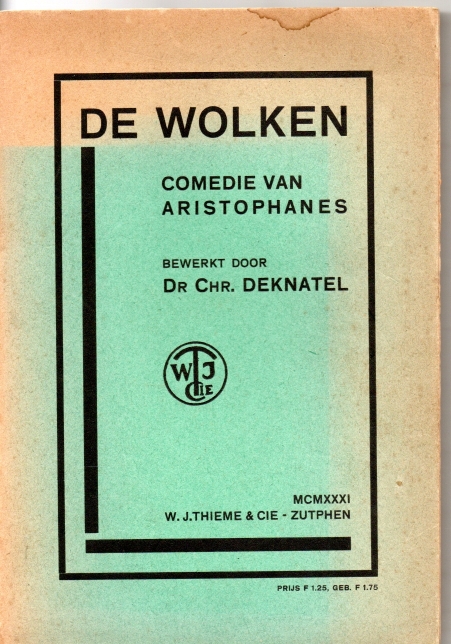 Aristophanes De Wolken, Comedie van Aristophanes