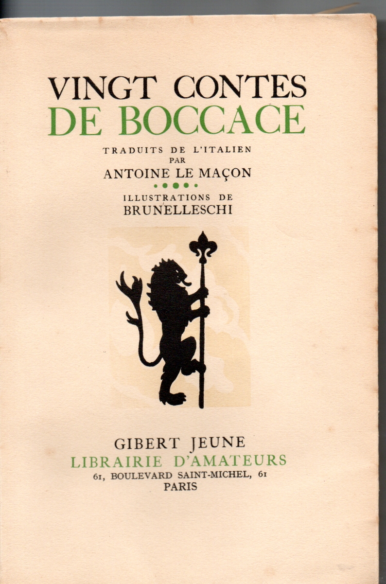 Boccace Vingt Contes de Boccace