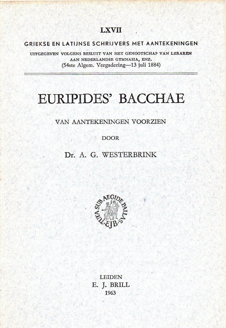 Euripides - Westerbrink Euripides'Bacchae