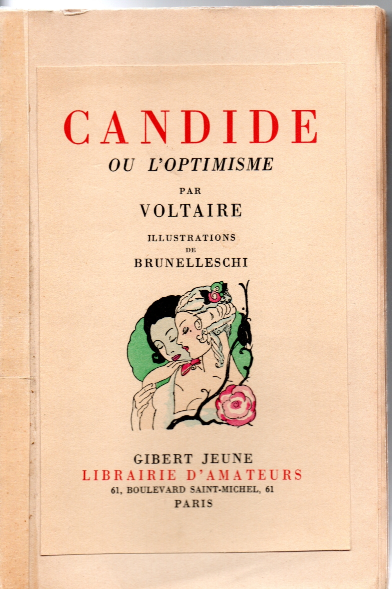 Voltaire Candide ou L'Optimisme. Illustr.: Brunelleschi