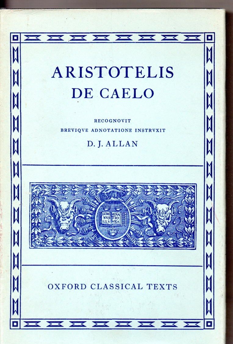Aristoteles & Allan, D.J. De Caelo