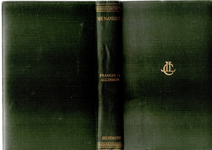 Menander &  Allison, Francis G.( Transl.) Menander -The Principal Fragments