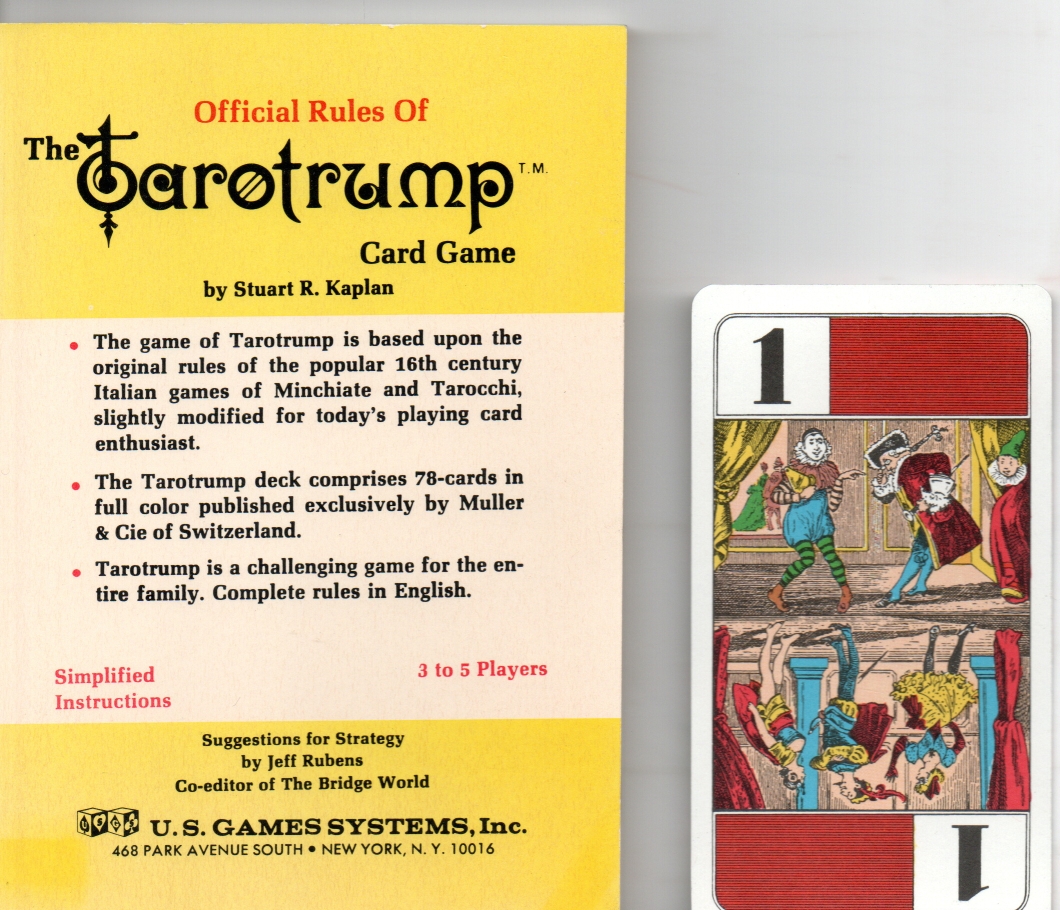 Kaplan, Stuart The Tarotrump card game . Book & Cards