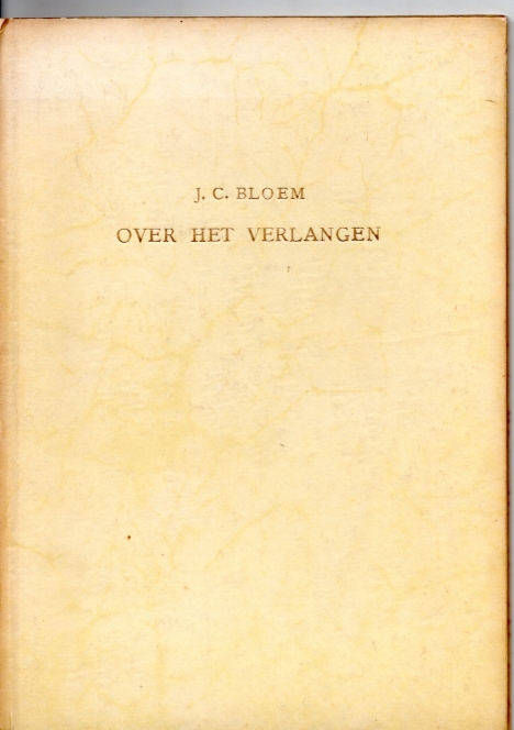 Bloem, J.C. Over het verlangen