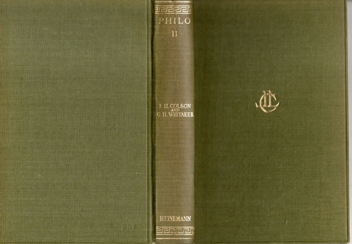 Philo ( Colson & Whitaker Vert.) PHILO. Volume II
