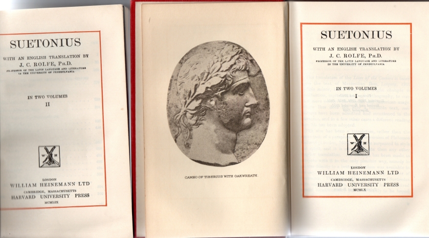 Suetonius The Lives of Caesars + The lives of Illusttrious men ( 2 vols set)