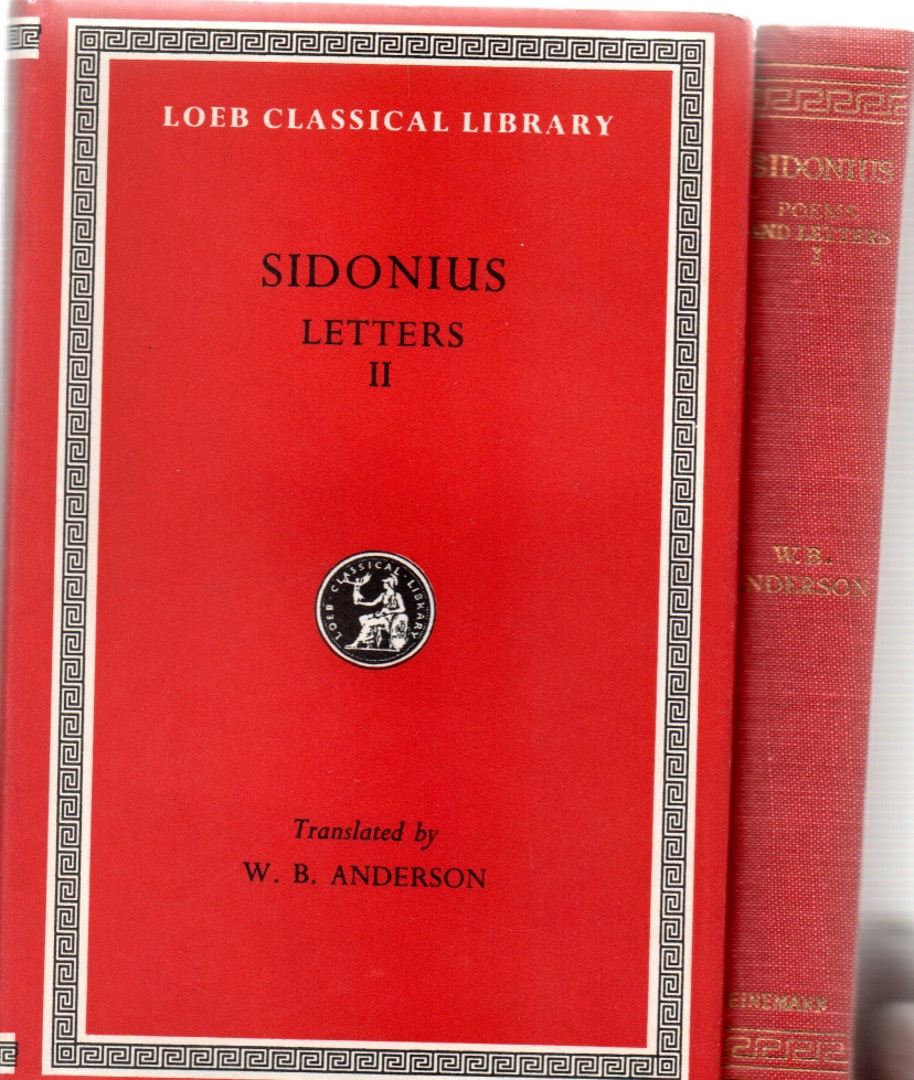 Sidonius Poems and Letters 2 vols set