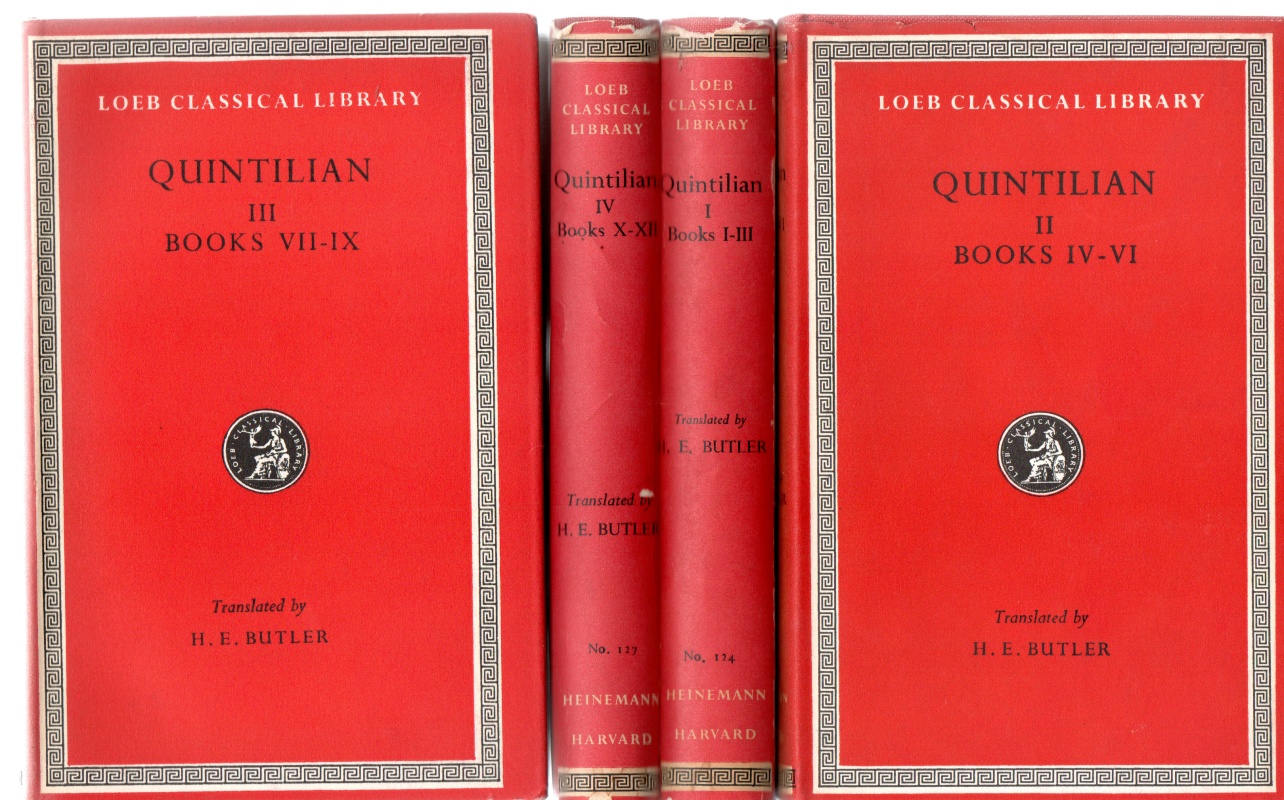 Quintilian The Instituto oratoria of Q, 4 vols set. Books I-XII.