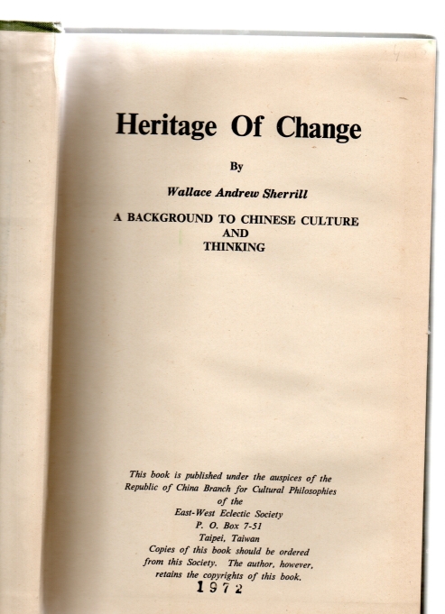 Sherrill, W.A. Heritage of Change