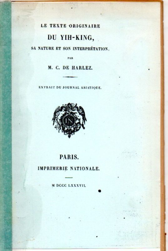 Harlez, M.C. de La Texte Originaire du Yih King