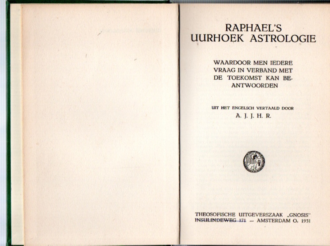 Raphael Raphael's Uurhoek astrologie