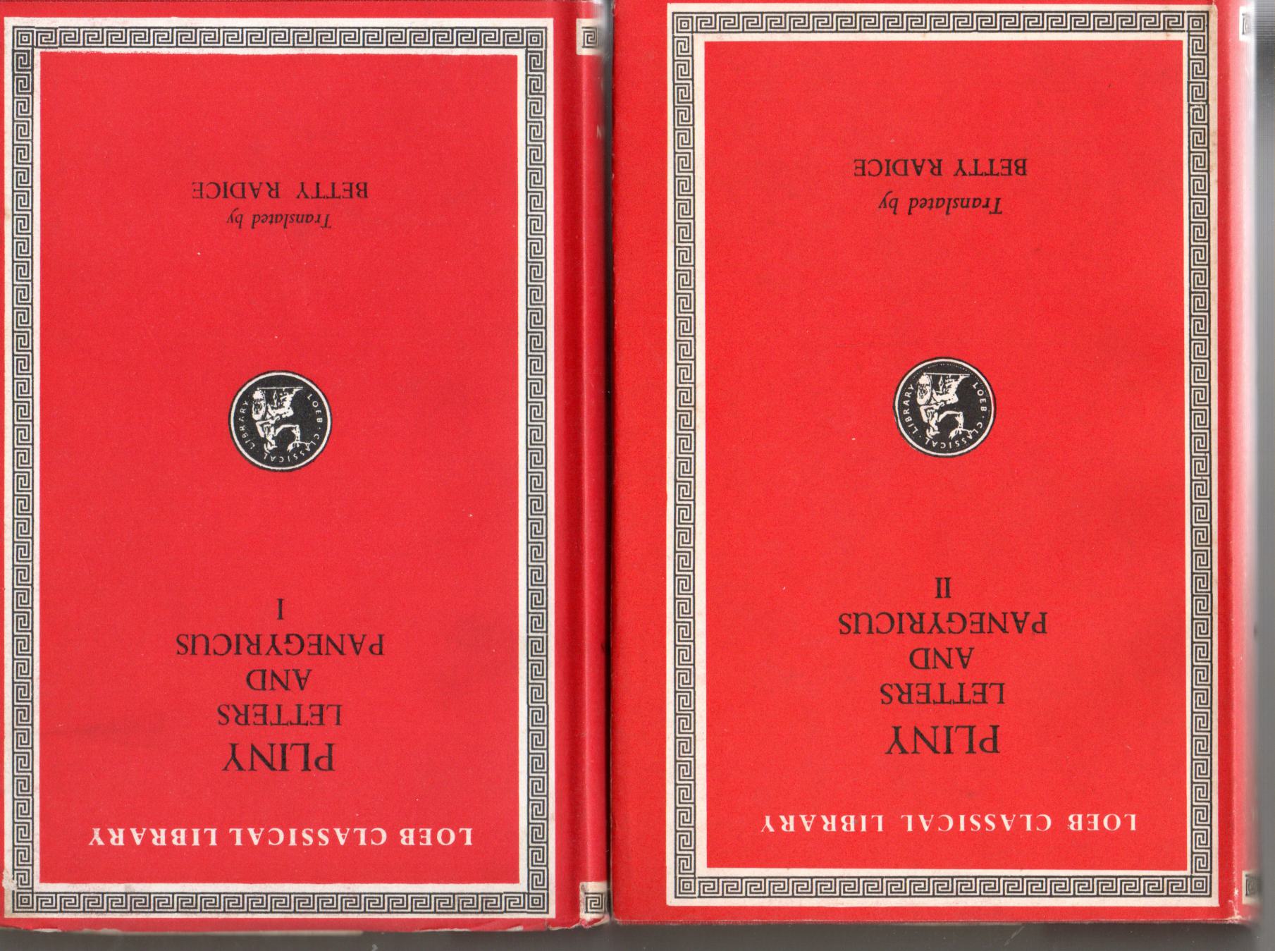 Pliny, , Letters and Panegyricius 2 vols set