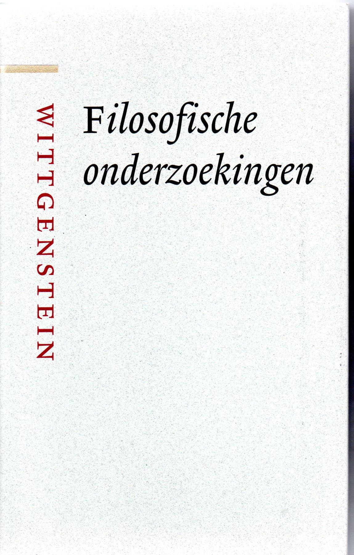 Wittgenstein, Ludwig, Filosofische onderzoekingen